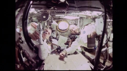 1969-Apollo 9 / NASA / Crew / Space Capsule / 1969 스톡 동영상 77809823