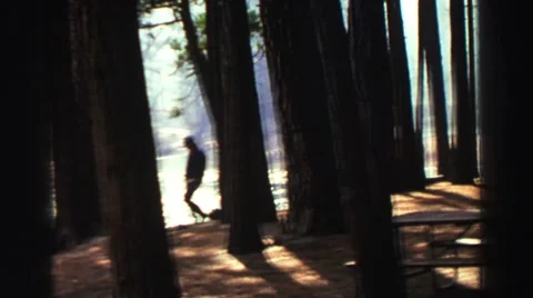 1969: a brisk walk in the wilderness is healthy YOSEMITE, CALIFORNIA Stock Footage