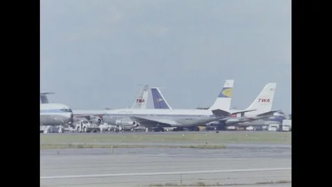 1969-John F. Kennedy International Airport / New York City / USA / 1960 - 1969 Stock Footage