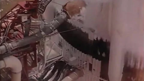 1969 launch of Apollo 11 astronauts N.Armstrong, B. Aldrin, M. Collins to th 動画素材 236663616