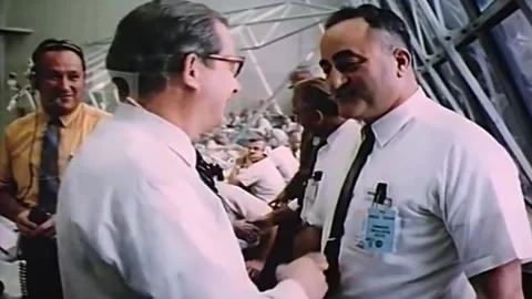 1969 launch of Apollo 11 astronauts N.Armstrong, B. Aldrin, M. Collins to th 動画素材 236663668