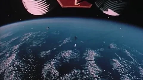 1969 launch of Apollo 11 astronauts N.Armstrong, B. Aldrin, M. Collins to th Stock Footage 236663687