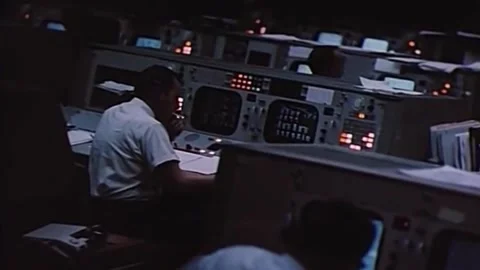 1969 launch of Apollo 11 astronauts N.Armstrong, B. Aldrin, M. Collins to th Video stock 236663689