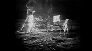 1969 Nasa Apollo 11: Astronaut Work And Walk On The Moon Stock Footage
