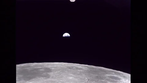1969 NASA RETURN FROM MOON: POV Earth from Apollo 11 Stock Footage