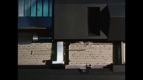 1969-Punch Card / Computer / USA / 1960 - 1969 Stock Footage