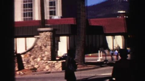 1969: a restaurant in the mountains YOSEMITE, CALIFORNIA Stock Footage