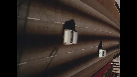 1969-Road Traffic / Motorway / California / USA / 1960 - 1969 Stock Footage