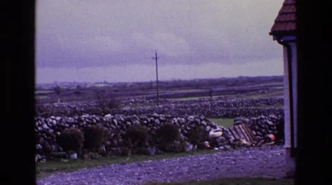 1969: a view from a road is seen ENGLAND Stock Footage