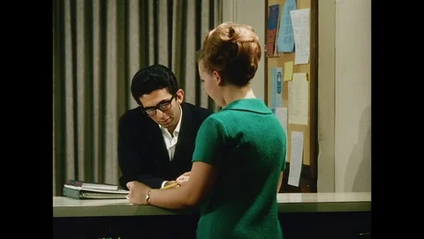 1969-White Collar Workers / Office / USA / 1960 - 1969 Stock Footage 77878559