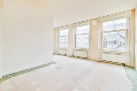 Empty living room in apartment under refurbish