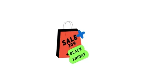 197 Animation Text Label Banner Black Friday Sale 30 库存影片 301559850
