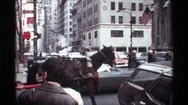 1970: Beautiful Carriage Riding Through City New York City Stock Footage