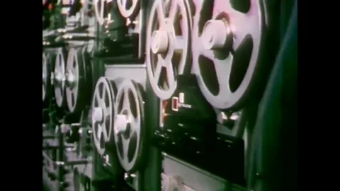1970 - Data is processed through the Communications Command and Telemetry System Video stock 90623858