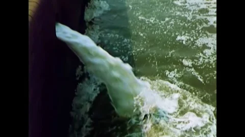 1970 - Good close-up views of polluted waterways. Stock-Footage 143779675