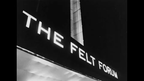 1970 - People arrive at Madison Square Garden's Felt Forum for the Israel Dance Stock Footage 238548643