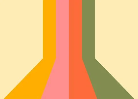 1970 retro seamless pattern. 70s hand-Drawn vector Illustration groovy イラスト素材