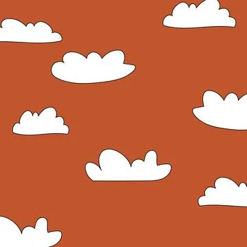 1970 trippy pattern cloud Stock Illustration