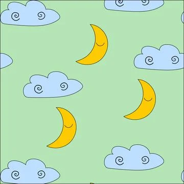 1970 trippy pattern cloud Stock Illustration