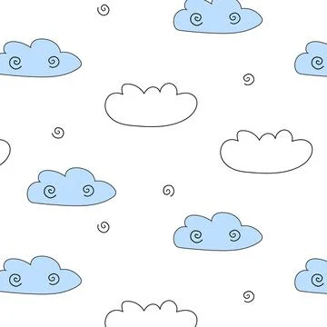 1970 trippy pattern cloud Stock Illustration