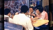 1970S African American Black Family Eat Restaurant Vintage Film Home Movie Stock Footage
