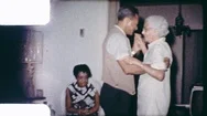 1970S African American Black Grandmother Son Dance Vintage Film Home Movie Stock Footage