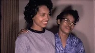 1970S African American Black Mother Mom And Daughter Vintage Old Film Home Movie Stock Footage