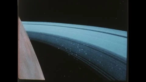 1970s: animation of Saturn and its rings... | Stock Video | Pond5
