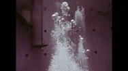 1970S: Astronauts Training Under Water Stock Footage