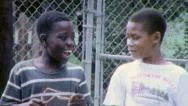 1970S Black Kids Boys Best Friends African American Vintage Film Home Movie  Stock Footage