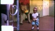 1970S Black Kids Play African American Father Family Vintage Film Home Movie Stock Footage