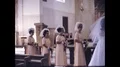 1970s Bride and Groom Stand at Church Altar WEDDING Vintage Film Home Movie HD Footage