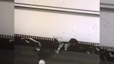 1970s Closeup Typewriter Typing Title Page Selectric IBM Vintage Old Film Movie Stock Footage 97265618