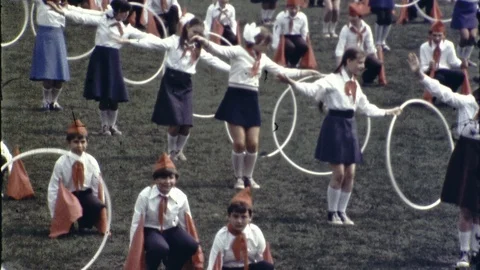 1970s Communist Party Young Pioneers Children Soviet USSR Communism Vintage Film Stock Footage
