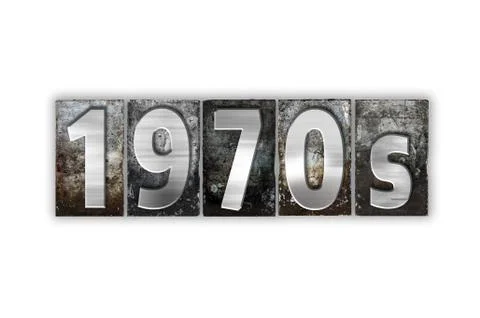 1970s Concept Isolated Metal Letterpress Type Stock Illustration