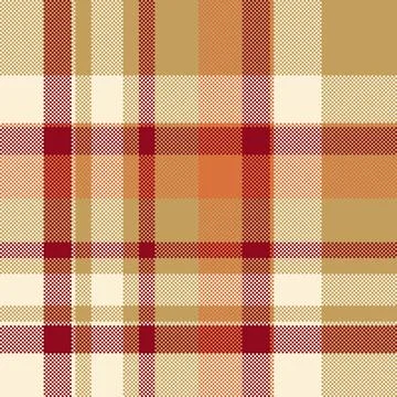1970s fabric pattern vector, japanese tartan textile plaid. Femininity seam.. Illustrazione stock