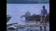 1970S - Families Tend To Their Beached Boats In Connecticut. Stock Footage