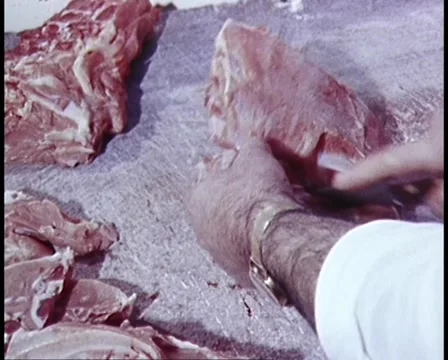 (1970s) Family Butcher / Meat Store, Australia (Archive Footage) Stock Footage 45413359
