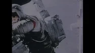 1970S: Footage Of Astronaut On Moon Surface. Stock Footage