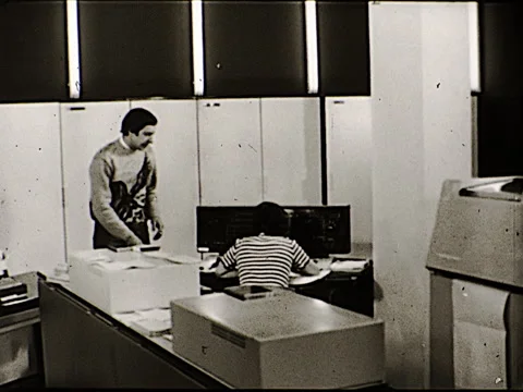 1970s IBM Computers Programers Control R... | Stock Video | Pond5