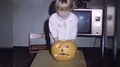 1970s Kids Children Halloween With Dad Father Pumpkin Vintage Film Home Movie HD Footage