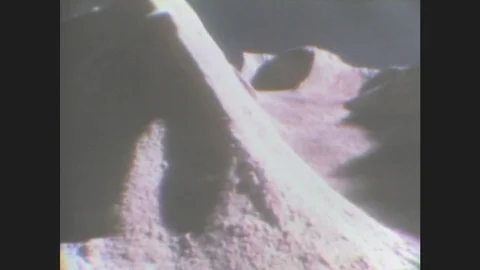 1970s: Model of the surface of Mars, Valles Marineris, canyon. Martian surface. Stock Footage 86300935