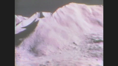 1970s: Model of the surface of Mars, Valles Marineris, canyon. Martian surface. Stock Footage 86301006