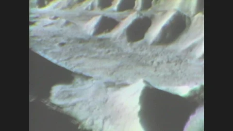 1970s: Model of the surface of Mars, Valles Marineris, canyon. Photographs Stock Footage 86304502