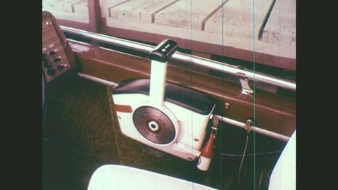 1970s: Motorboat Starter And Throttle Displayed. Stock Footage