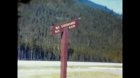 1970s Mount Eisenhower, Alberta, Canada 8mm film Stock Footage 333934547