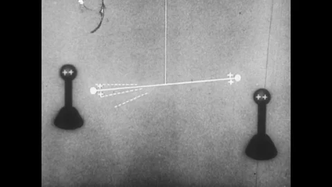 1970s: Needle balances between conductors. Stock Footage 75144013