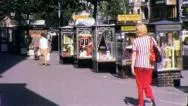 1970S People Downtown Shop On Street Scene West Berlin Vintage Film Home Movie Stock Footage
