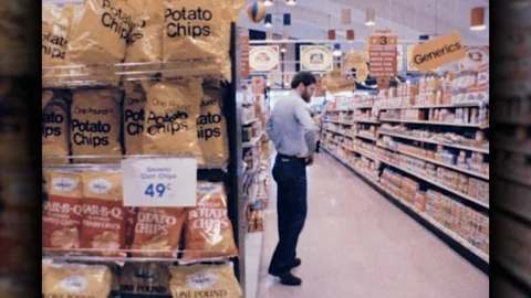 A Super Market Meat Section Aisle Stock Photo, Picture and Royalty