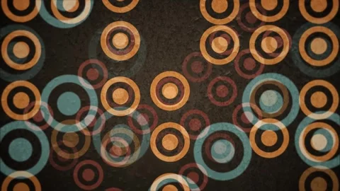 1970s Retro Circles Pattern Motion Background Stock Footage 331101689